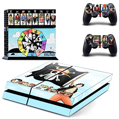 Anime Bir Ve İki Piecee Luffy Zoro Sanji Ace PS4 veya PS5 Cilt Sticker Çıkartması Sony PlayStation 4-5 Konsolu ve