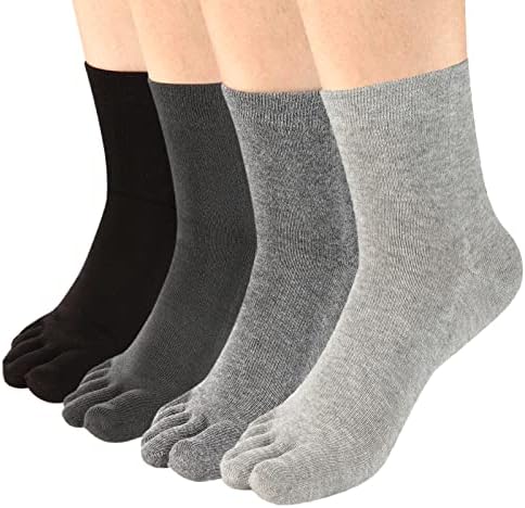 Meaiguo Ayak Çorap Koşu Beş Parmak Ekip Pamuk Erkekler Kadınlar için 3-4 Çift