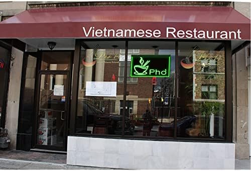 110125 Pho Vietnam Vietnam Erişte Cafe Restaurant Açık Ekran led ışık Neon Burcu (21.5 X 12, kırmızı)