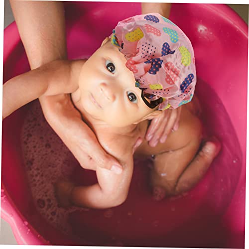 Hemoton 5 adet Ayarlanabilir Duş Başlığı Saç Duş Başlığı Bayan Kafa Sarar Bebek Yüzmek Şapka Duş Aksesuarları Malzemeleri