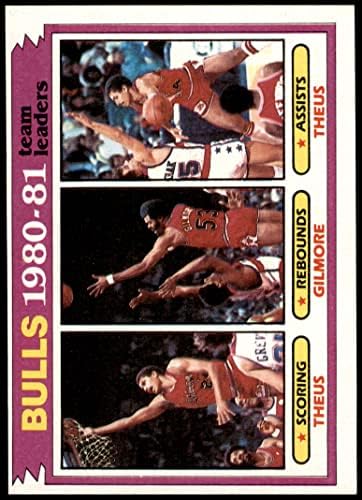 1981 Topps 46 Bulls Liderleri Reggie Theus / Artis Gilmore Chicago Bulls (Basketbol Kartı) ESKİ Bulls