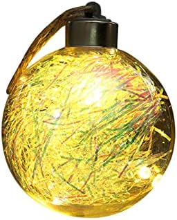 Noel yaratıcı yeni LED şeffaf yılbaşı topu yılbaşı ağacı kolye ışık yuvarlak top asılı ökseotu ile kristal (B, bir