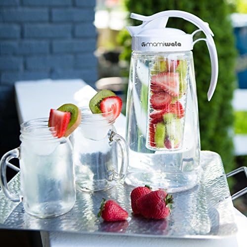 Meyve ve Çay İnfüzyon Suyu Sürahisi-Ücretsiz Buz Topu Makinesi-Ücretsiz İnfüzyon Suyu Tarif Kitapçığı-Kırılmaz Sürahi,