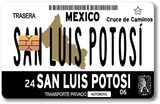 Meksika Placas-Meksika Plaka-Kredi Kartı Cilt Vinil Sticker (2 Parça) (Hidalgo)