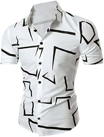 XXBR 2022 Yeni Erkek Gömlek, Yaz Tasarımcısı Kısa Kollu Düğme Aşağı Sıçrama mürekkep Grafik Baskılı Hawaii Gömlek