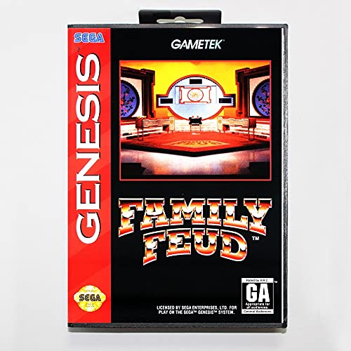 Samrad Perakende kutusu ile 16 Bit Sega MD Oyun Kartuşu-Family Feud Genesis Megadrive Sistemi için Oyun Kartı