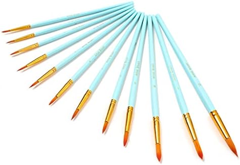 LXXSH 12 Adet Profesyonel Boya Fırçaları Naylon Saç Sanatçısı Boyama Fırçası Akrilik Yağ Suluboya Sanat Malzemeleri