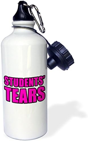 3dRose Öğrencileri Gözyaşları Mor Spor Su Şişesi, 21 oz, Beyaz