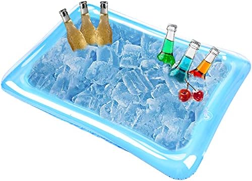 6 Paket Şişme Buz Servis Barı, Salata buz kalıbı sıvı gıda Kapları BARBEKÜ Piknik Buz yiyecek içecek Büfe servis tepsisi
