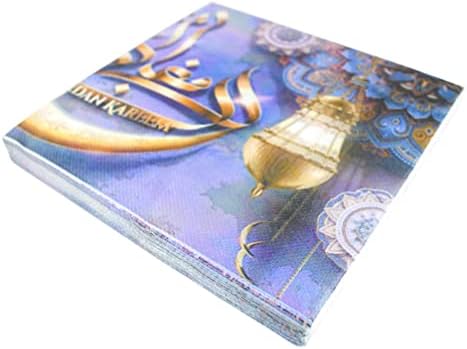 DOITOOL 100 Pcs Ramazan Parti Peçete Müslüman Eid Parti Tek Kullanımlık Kağıt Peçete Yemeği Doku Peçete El Havlusu