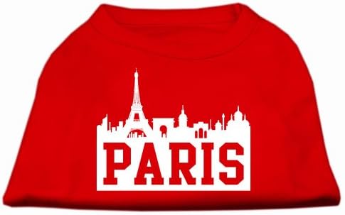 Mirage Evcil Hayvan Ürünleri Paris Skyline Serigrafi Gömlek Kırmızı XL (16)