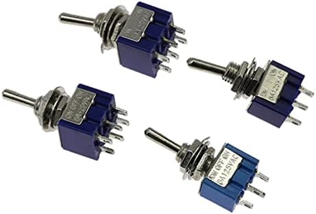 ZTHOME 2 Adet Geçiş Anahtarı ON-Off/ON-Off-ON 3/6 Pin 2/3 Pozisyon Kilitleme MTS-102 103 202 AC 125 V / 6A 250 V /