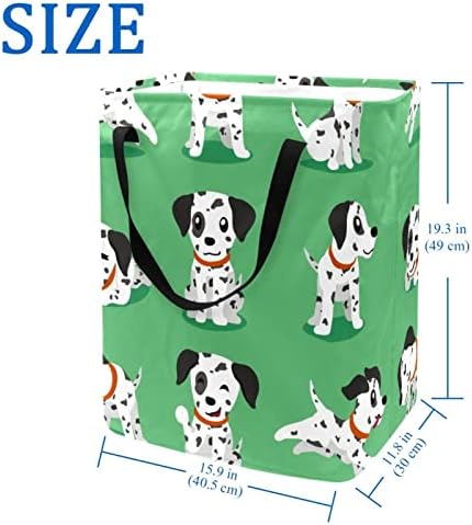 Benekli Köpek Poz Baskı Katlanabilir çamaşır sepeti, 60L Su Geçirmez çamaşır sepetleri çamaşır Kutusu Giysi Oyuncak