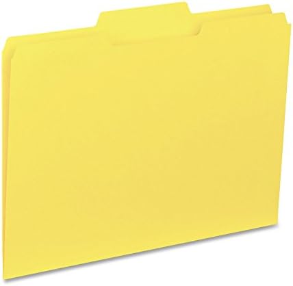 İş Kaynağı 1/3-kesilmiş Renkli İç Dosya Klasörleri, Sarı (43559)