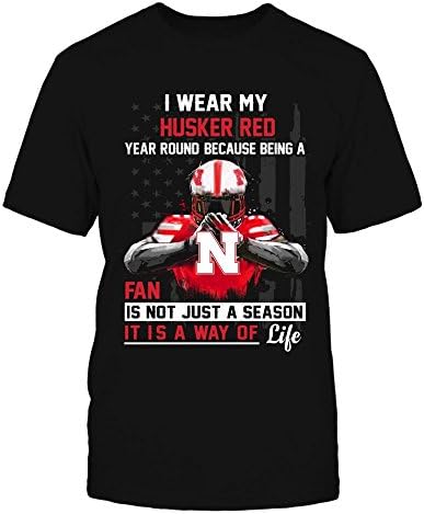 FanPrint Nebraska Cornhuskers Tişört-Yıl Boyunca Rengimi Giy