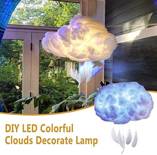 Bulut LED ışıkları, 3D büyük bulut el yapımı ışık DIY kiti, yaratıcı Led bulut kolye ışık ev yatak odası dekoru, tatil
