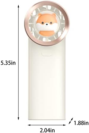 MORESEC Mini El Fanı, 5.35 Pille Çalışan El Fanı 3600 mAh Kişisel Küçük Fan, 3 Hız, Gelişmiş Hava Akımı, Ev için Şarj