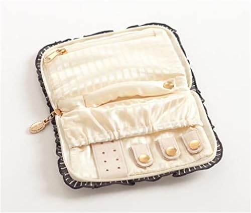 WALNUTA Kız Kalp Peluş Takı Çantası Seyahat Taşınabilir Mini Katlanır Takı Çantası Tatlı Takı Depolama Depolama (Renk: