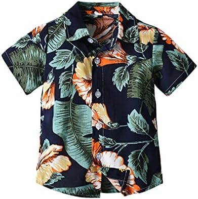 Yürüyor Çocuk Erkek günlük kıyafetler Kısa Kollu Çiçek T Shirt Yaz Plaj Gömlek Tops Moda Giyim Kıyafet