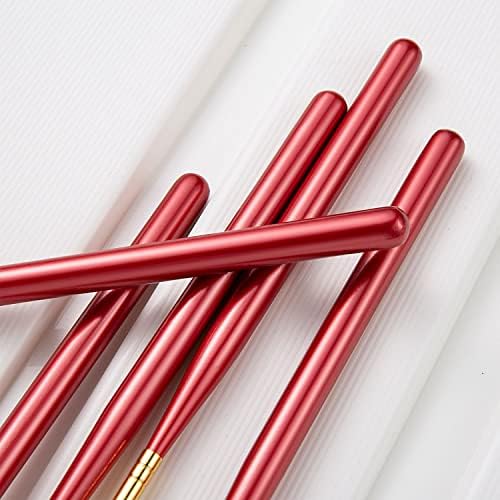 Boya fırçası 5 Adet Kırmızı Jel Uzatma Fırçası Nail Art Liner Kalem Manikür Çizim Boyama Araçları Boya Fırçaları