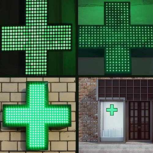 Tıbbi Çapraz LED Dispanser İşareti. Toplu Mağaza Aksesuarları Yeşil Kapalı Ekran İş Duvar Ticari Süslemeleri Tuğla