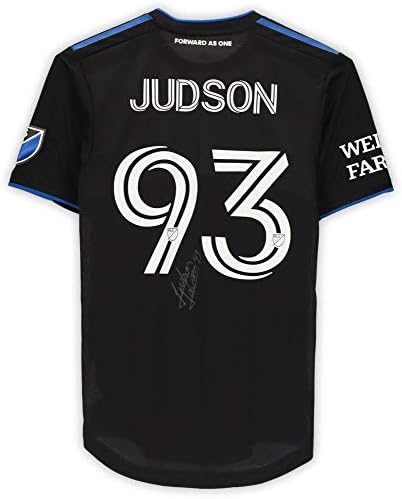 Judson San Jose Depremleri İmzalı Maç-2020 MLS Sezonundan İkinci El 93 Siyah Forma-İmzalı Futbol Formaları