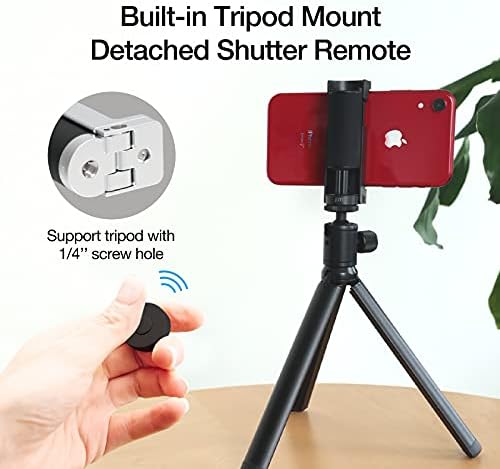 Sadece Mobil ShutterGrip 2 Güvenli Kamera Tutacağı Çıkarılabilir Bluetooth Uzaktan Tıklama/Uzaktan Kumanda, FaceTime