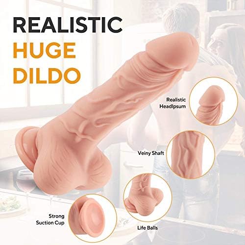 Vajina prostat stimülasyonu için sıvı silikon klitoral Anal yapay penis, güçlü vantuz tabanı ile büyük gerçekçi G