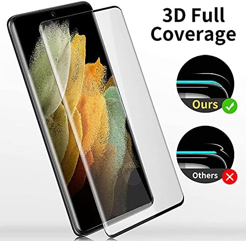 [1 + 1] Galaxy S23 Ultra ekran koruyucu için koruma [Tam destek parmak izi ve S kalem] Samsung S23 Ultra 5G için 3D