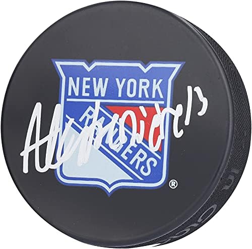 Alexis Lafreniere New York Rangers İmzalı Logo Hokey Diski - Üst Güverte - İmzalı NHL Diskleri