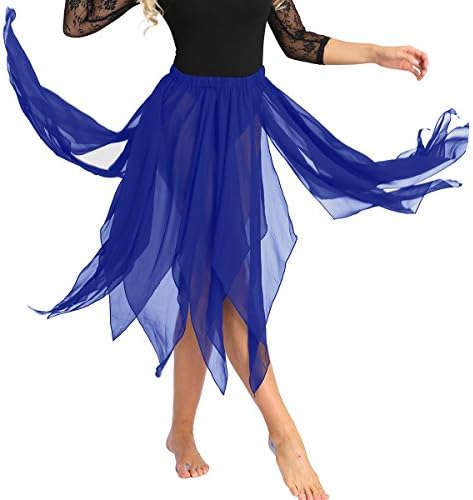 CHİCTRY kadın Oryantal Dans şifon etek Hafif Mendil Etek Elbise