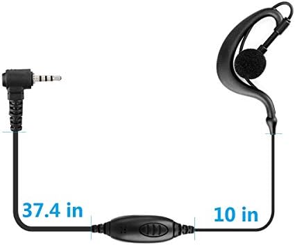 Retevis RT20 2 Yönlü Telsiz Kulaklık Hoparlör Mikrofonlu 1 Pin 2,5 mm, Uyumlu RT20 Telsiz, PTT ve Klipsli C Şeklinde