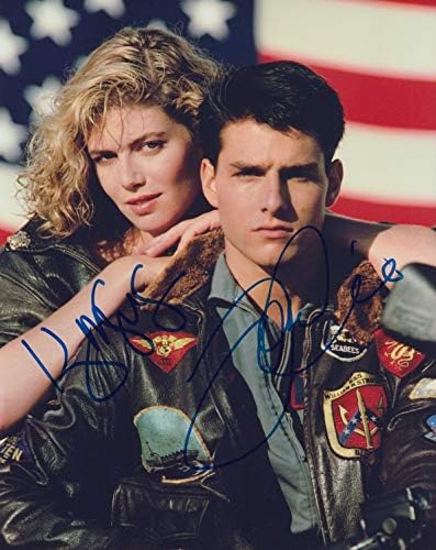 Top Gun (Tom Cruise ve Kelly McGillis) imzalı 8x10 fotoğraf