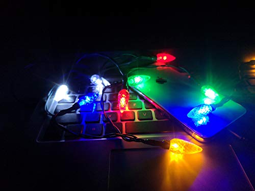 Tatil LED Noel ışık telefon şarj kablosu, Yeni yıl şenlikli atmosfer USB ve ampul şarj cihazı, 50 inç 10 LED çok Renkli