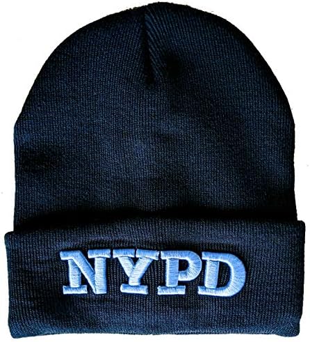 NYPD Kış Şapka New York Polis Departmanı Donanma ve Beyaz Bir Boyut