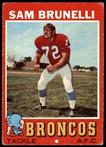 1971 Topps 185 Sam Brunelli Denver Broncos (Futbol Kartı) İYİ Broncos
