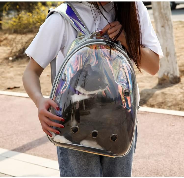 Şeffaf Sırt Çantası evcil hayvan seyahat Çantası Taşınabilir Köpek Çantası Büyük Kapasiteli evcil hayvan sırt çantası