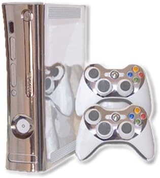 Gümüş Krom Ayna - Vinil Çıkartması Mod Cilt Kiti tarafından Sistemi Skins-Microsoft Xbox 360 ile uyumlu