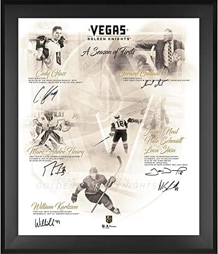 Vegas Altın Şövalyeleri, Altı İmzalı İlk Fotoğrafın İmzalı 20 x 24 Sezonunu Çerçeveledi - Sınırlı Sayıda 109 İmzalı
