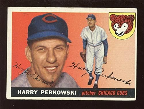 1955 Topps Beyzbol Kartı 184 Harry Perkowski İmzalı ESKİ Hologram-Beyzbol Slabbed İmzalı Kartlar