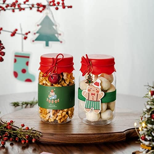 UPKOCH Plastik şeker kavanozları Noel Tatlı Hediye Kutusu Şişe Tutucu Çerez saklama kutusu çay şekeri Baharat Kabuk