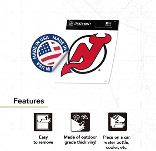 New Jersey Devils Takımı NHL Ulusal Hokey Ligi Sticker Vinil Çıkartması Dizüstü Su Şişesi Araba Karalama Defteri (Bireysel