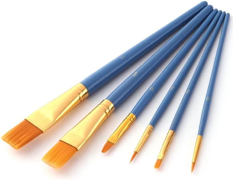 JEONSWOD Minyatür Fırça Kalem Seti Naylon Saç Fırçası Yağı Profesyonel Suluboya Aracı (Renk : Siyah, Boyut: 15 Adet)