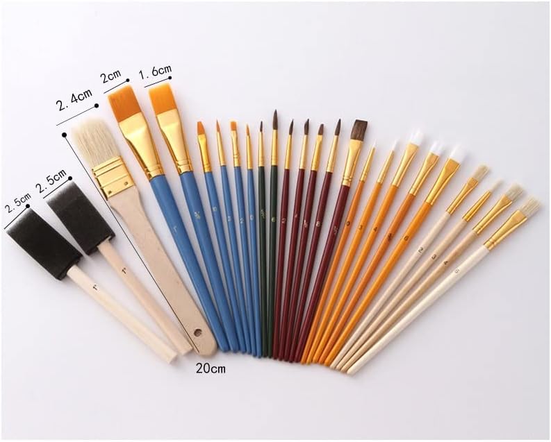 Boyama fırçası Minyatür Fırça Kalem Seti Naylon Saç Fırçası Yağı Profesyonel Suluboya Aracı Sanat boyama kalem (Renk