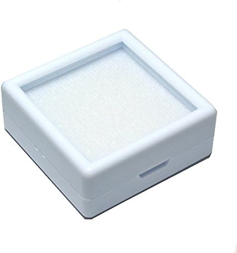 10 Adet 5x5cm. Beyaz Üst Cam Ekran Kutusu Taş Takı Taş Sikke Kavanoz Konteyner