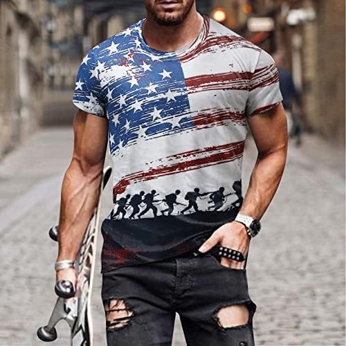 XXBR Asker Kısa Kollu Vatansever T-shirt Mens Amerikan Bayrağı Grafik Tee Üstleri Yaz 4th Temmuz Rahat Tişörtleri