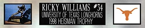 Ricky Williams İmzalı Turuncu Teksas Forması - Güzel Keçeleşmiş ve Çerçeveli - Williams tarafından İmzalanmış ve JSA