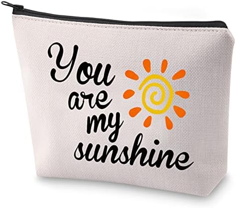 Güneş Makyaj Çantası Sen Benim Güneş Makyaj Çantamsın Güneş Fermuarlı Çanta Onun için Hediye (Sen Benim Güneşimsin-1)