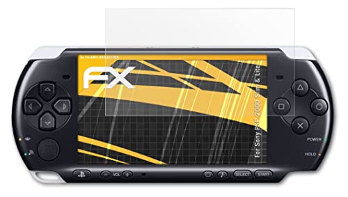 Sony PSP-2000 Slim & Lite ile uyumlu atFoliX Ekran Koruyucu Ekran Koruyucu Film, yansıma önleyici ve şok emici FX