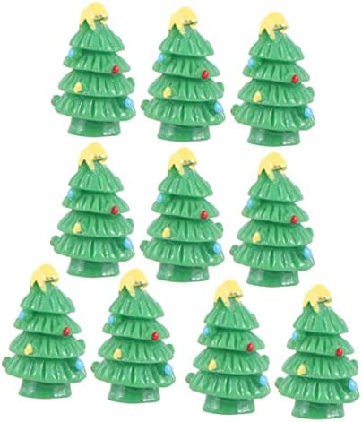 COHEALİ 10 adet Mini Heykelcik Manzara Modeli Ağacı DIY Noel Ağacı Noel Çanta Dolgu Heykelcik Süslemeleri Peyzaj Ağacı